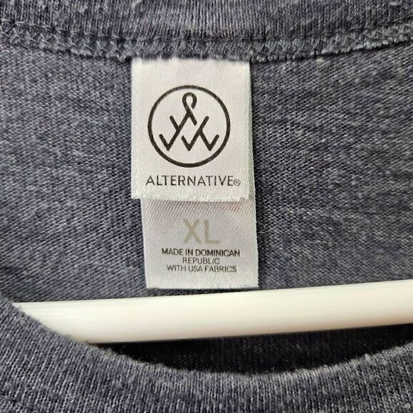 Alternative Apparel Shirt Mens Sz XL Gray POC Cycling Lightweight Short Sleeve - Picture 3 of 8